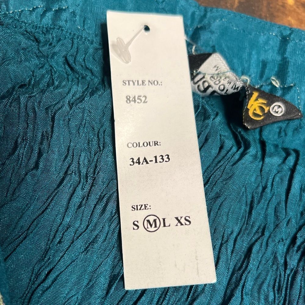 Chaudry KC Bohemian Maxi Skirt with Embellished Waist in Teal, Size Medium. NWT! - Picture 7 of 10
